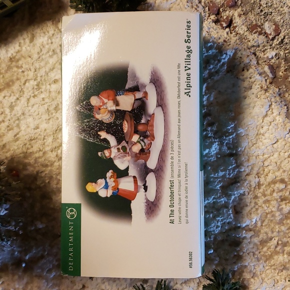 DEPARTMENT 56 - Alpine Village - At The Octoberfest - Set of 3 - In Original Box - Picture 3 of 10